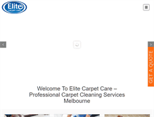 Tablet Screenshot of elitecarpetcare.com.au